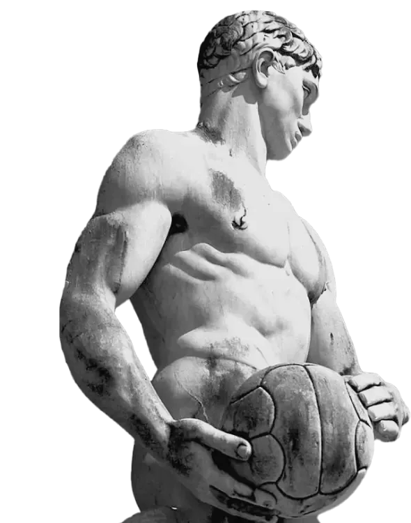 Antike Figur vor dem Casinoly Sportsbook